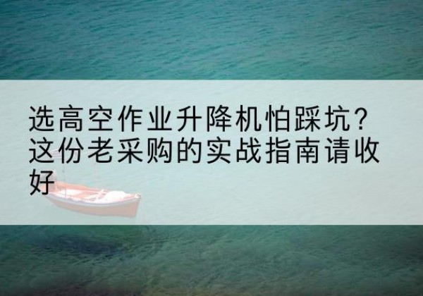 巴塘高空作业升降机厂家推荐-选高空作业升降机怕踩坑？这份老采购的实战指南请收好
